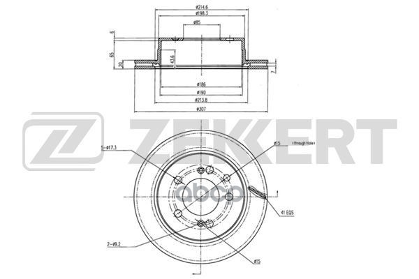 

Диск Тормозной Zekkert Bs5652 Зад. Вентил. (307 X 72 X 20) Ssangyong Kyron 05-, Rexton I,