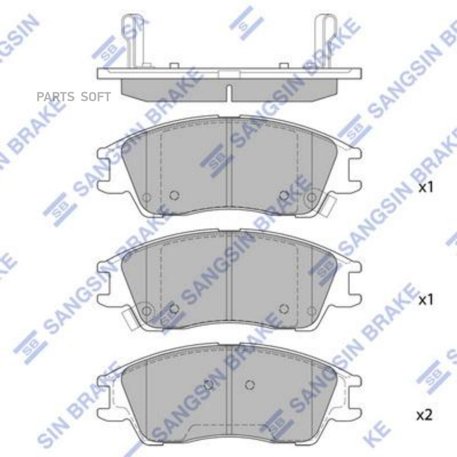 

Тормозные колодки Sangsin brake sp1670