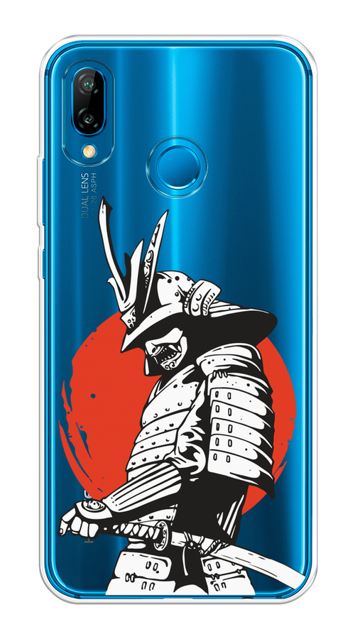 

Чехол на Huawei P20 Lite/Nova 3E "Самурай с катаной", Черный;красный;белый, 65650-1