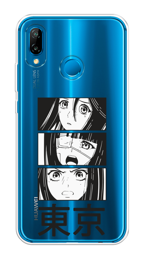 

Чехол на Huawei P20 Lite/Nova 3E "Tokyo girls", Белый;черный;прозрачный, 65650-1