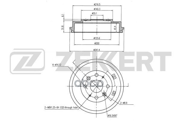 

Барабан Тормозной Mazda 323 Iii-V 89-, 2 I, Ii 07-, Mx-3 (Ec) 91- Задний Zekkert Zekkert а