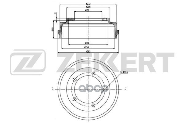 

Барабан Тормозной Zekkert Bs5514 Зад. 1c1w1126ae Ford Ford Transit Vi 00-, Vii 06- Zekke