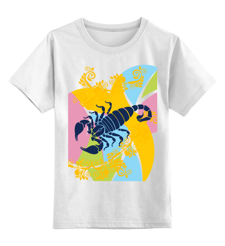 

Футболка детская Printio scorpio цв. белый р. 104, scorpio