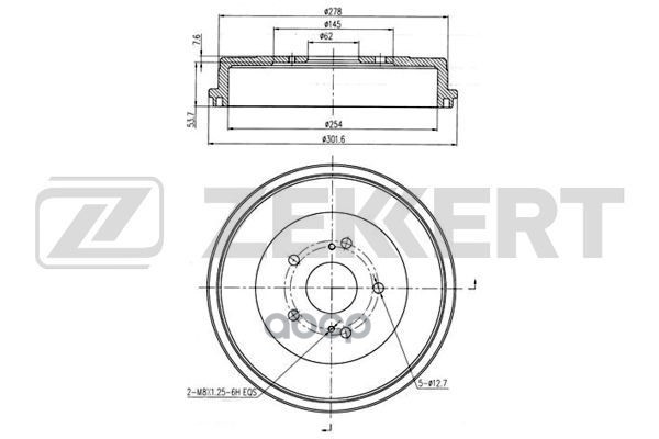 

Барабан Тормозной Zekkert Bs5188 Зад. 4351165j00 Suzuki Suzuki Grand Vitara I, Ii 98- Ze