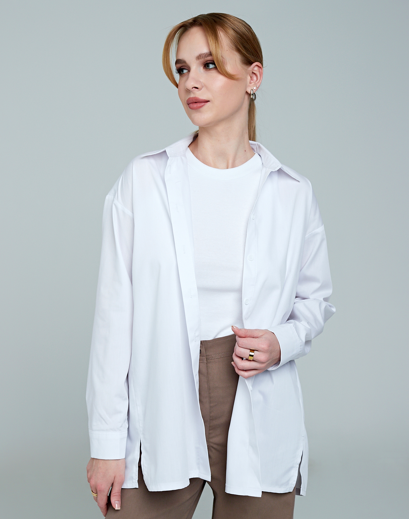 

Рубашка женская IRINA EGOROVA new collection белая 56-58 RU, Белый, new collection