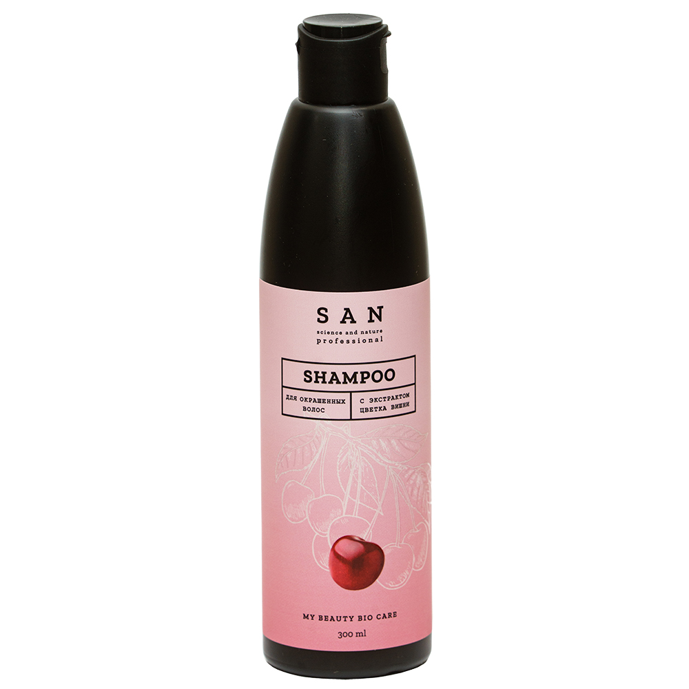 Шампунь SAN Professional для окрашенных волос с экстрактом цветка вишни 300мл джонсон беби шампунь 300мл