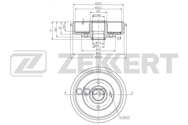 

Барабан Тормозной Ford Fiesta Iv, V 95-, Fusion 02- Задний Zekkert Zekkert арт. BS5132