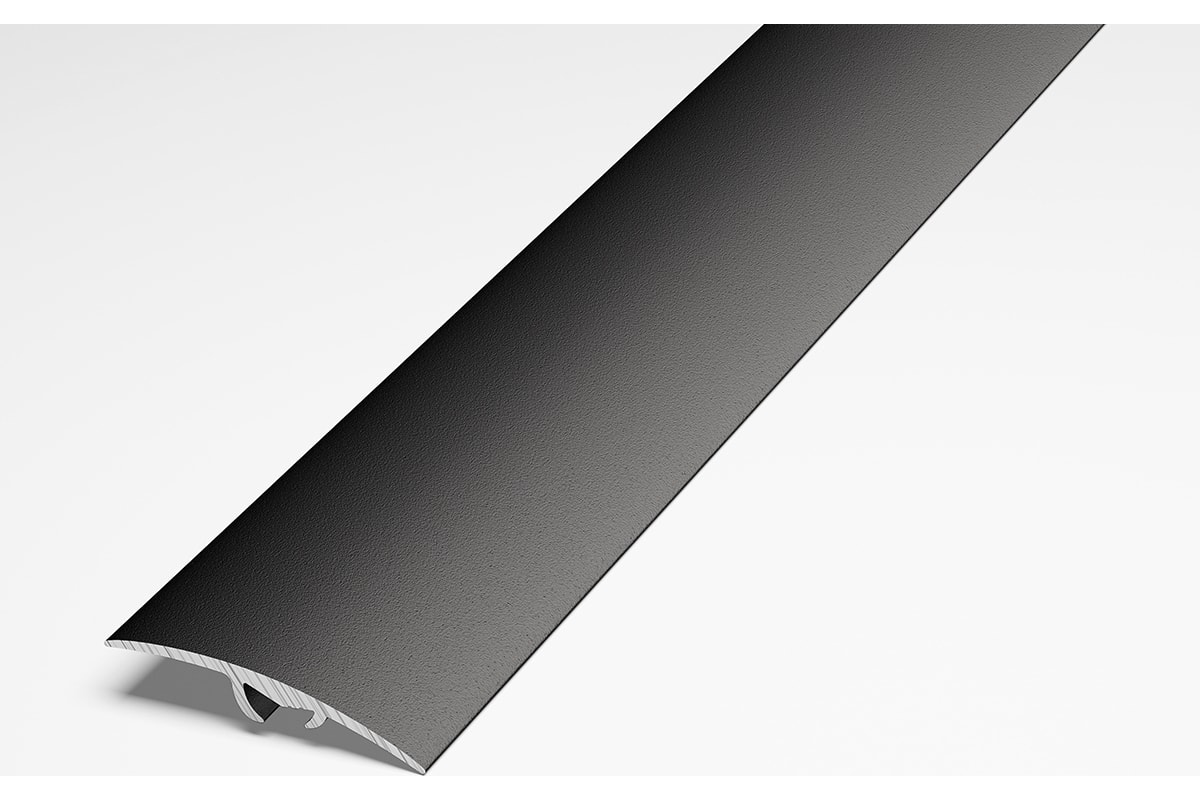 фото Лука порог разноуровневый алюминиевый 41мм, 2,7м, декоративный, черный ут000021832