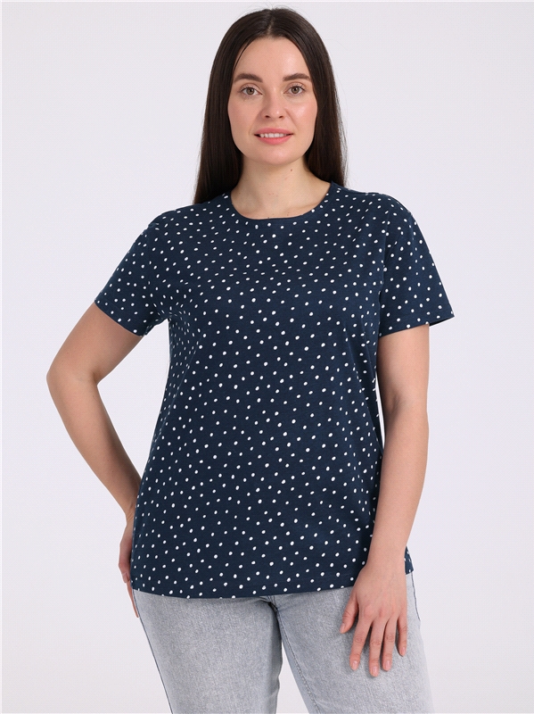 

Футболка женская Апрель ф279001н100Р6 синяя 112/164, Синий, ф279001н100Р6