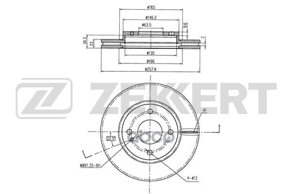 

Диск Тормозной Zekkert Bs5312 Перед. Вентил. (257,9 X 44 X 23) Ford Fiesta V, Vi 08- Zekke