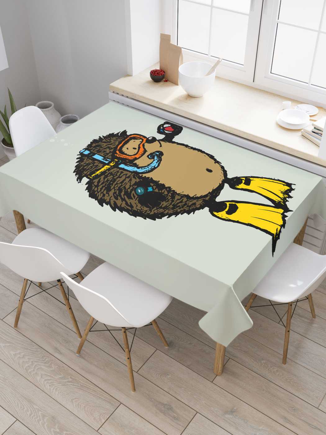 

Скатерть прямоугольная JoyArty "Колючий ныряльщик" из сатена, 120x145 см, Колючий ныряльщик