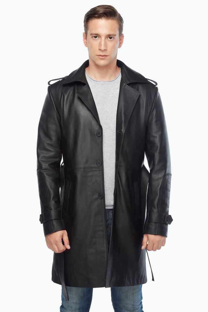 Пальто мужское Deriza 35-E15uzunS черное XS (доставка из-за рубежа)