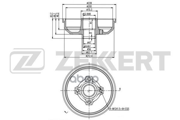 

Барабан Торм. Зад. Opel Corsa C 00- Zekkert bs-5208