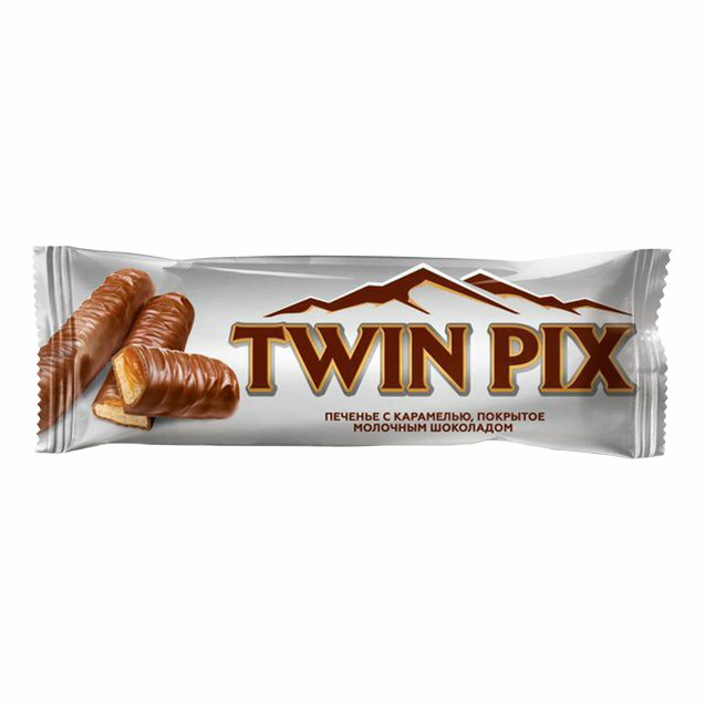 Печенье Савинов Twin Pix с карамелью в молочном шоколаде