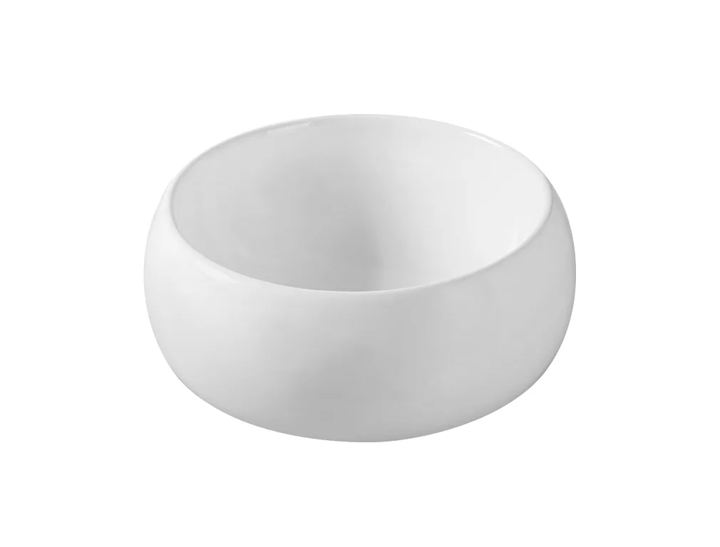 Накладная белая раковина для ванной GiD N9140 круглая керамическая накладная круглая угловая левая петля левша
