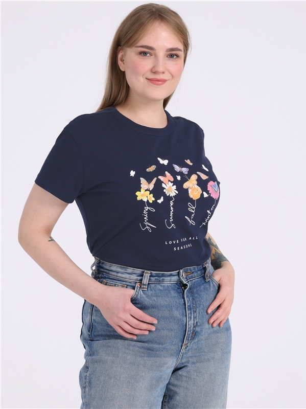 

Футболка женская Апрель 1ЖДФК3298001 синяя 112/164, Синий, 1ЖДФК3298001