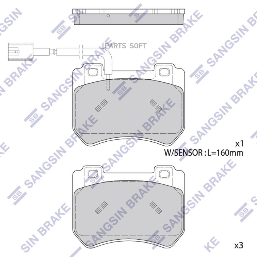 

Тормозные колодки Sangsin brake sp4188
