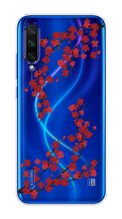 

Чехол на Xiaomi Mi CC9 "Красная сакура", Красный;черный, 36150-2