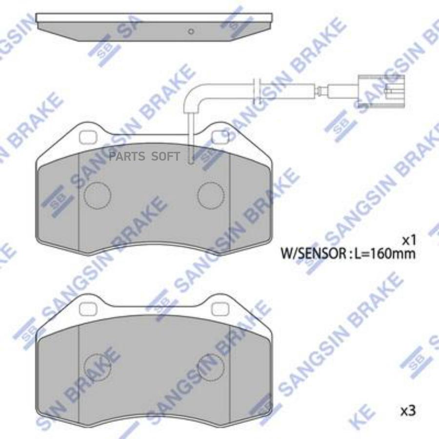 

Тормозные колодки Sangsin brake sp1814