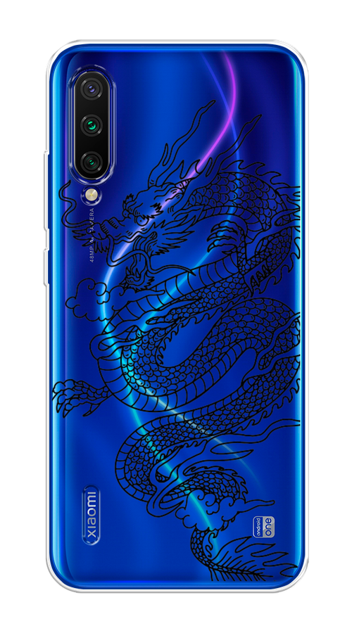 

Чехол на Xiaomi Mi CC9 "Большой китайский дракон", Черный;серый, 36150-1