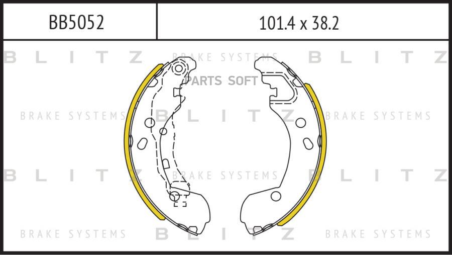 Тормозные колодки BLITZ барабанные bb5052