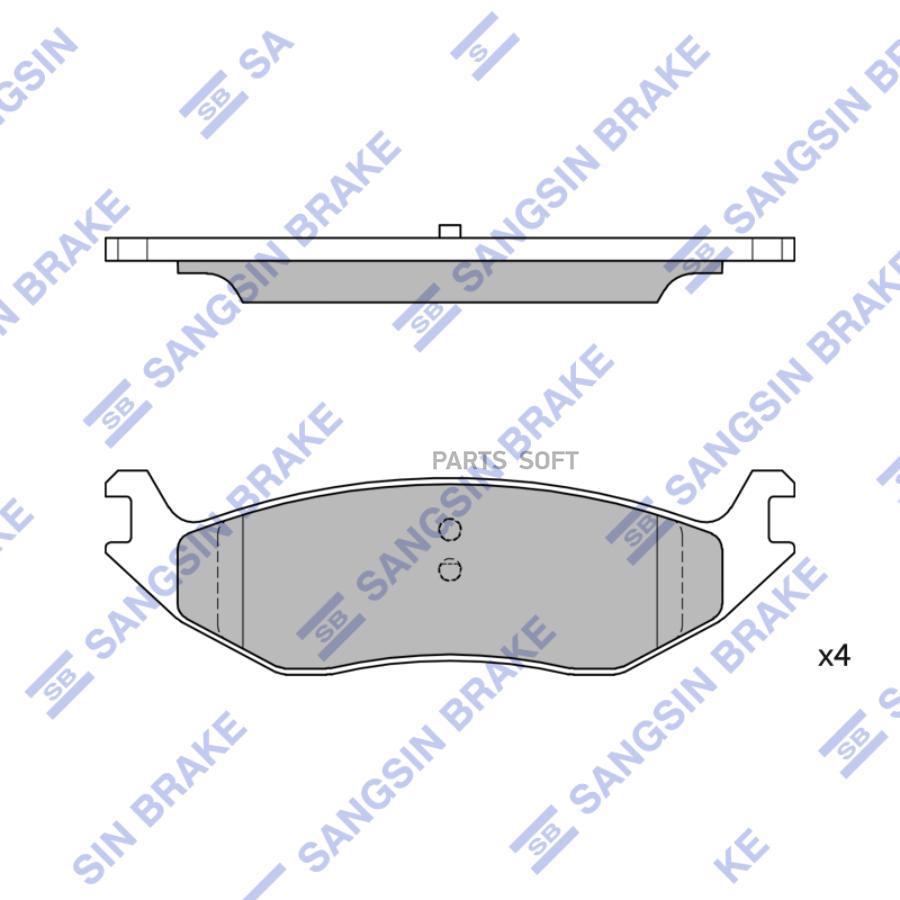 

Тормозные колодки Sangsin brake sp4169