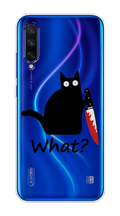 

Чехол на Xiaomi Mi CC9 "Котик с ножом", Черный;красный, 36150-6
