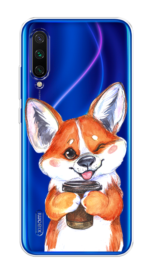 

Чехол на Xiaomi Mi CC9 "Корги с кофе", Оранжевый;белый, 36150-4