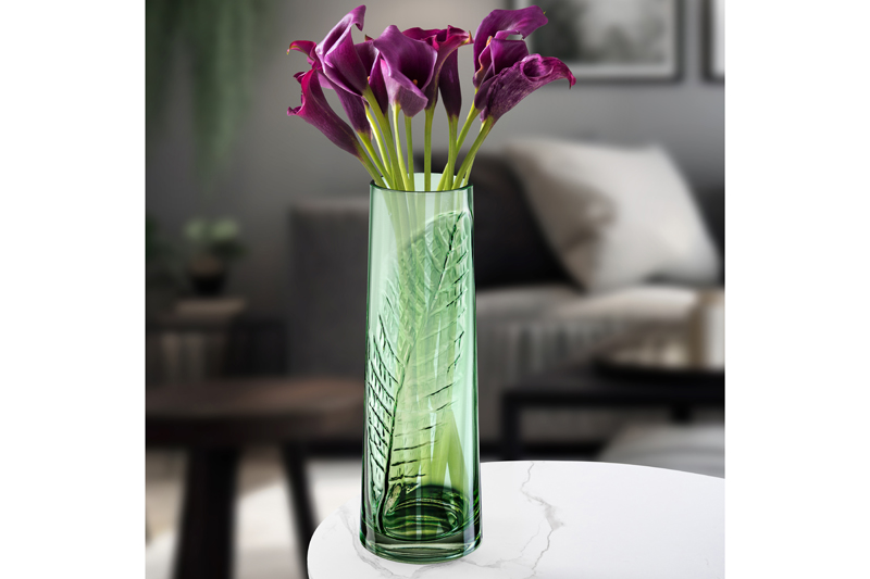 

Ваза Elan Gallery, зеленая, стекло 12х12х36 см