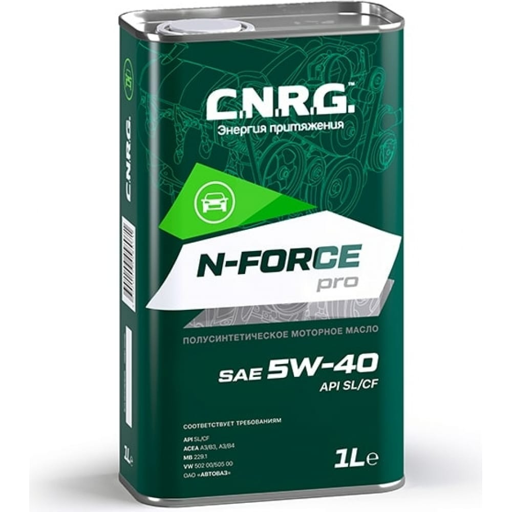 Моторное масло C.N.R.G. полусинтетическое N-Force Pro 5W-40 SL/CF 1л