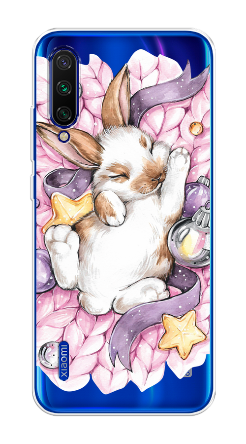 

Чехол на Xiaomi Mi CC9 "Кролик спит", Розовый;белый, 36150-5