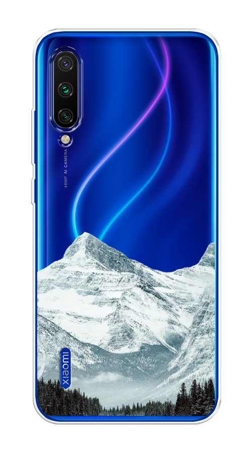 

Чехол на Xiaomi Mi CC9 "Горы арт 1", Белый;зеленый, 36150-2