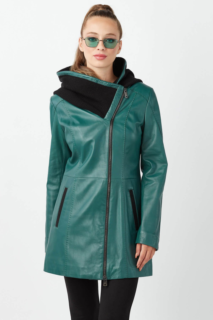 Пальто женское Deriza DK-11990 зеленое XS (доставка из-за рубежа)