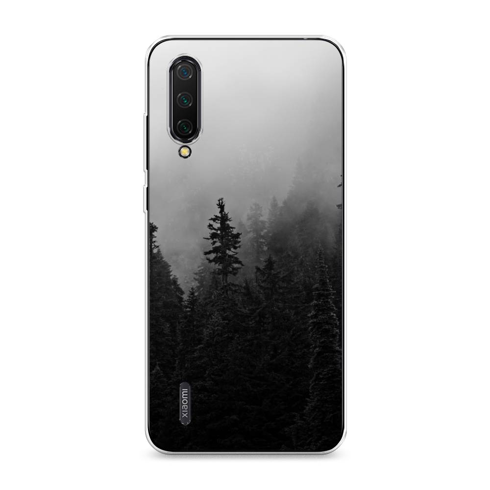 

Чехол на Xiaomi Mi A3 Lite"Туманный лес", Серый;черный, 36250-2