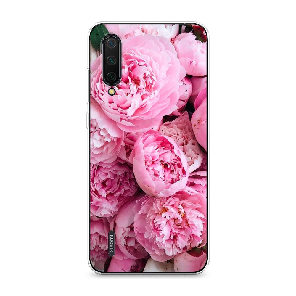 

Чехол на Xiaomi Mi A3 Lite "Розовые пионы", Бежевый;розовый, 36250-2