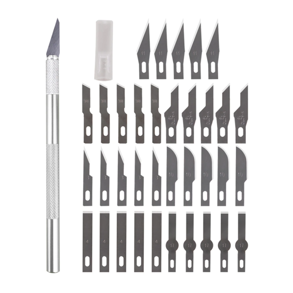 Нож-скальпель Run Energy для моделирования с лезвиями (40 шт.) скальпель со сменными лезвиями pinsun 2447 11