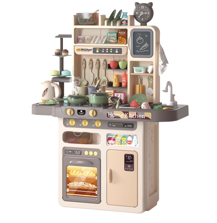 Кухня MSN Toys WD-R46 детская кухня home kitchen высокая пар вода звуки готовки холодильник чайник цв коралл