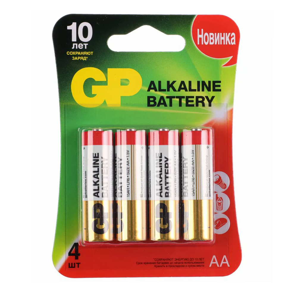 

Батарейки GP Alkaline АА 4 шт