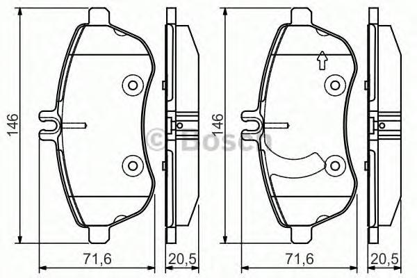 

Тормозные колодки Bosch передние для Mercedes-Benz W204 1.8-2.3 2007- 986495104