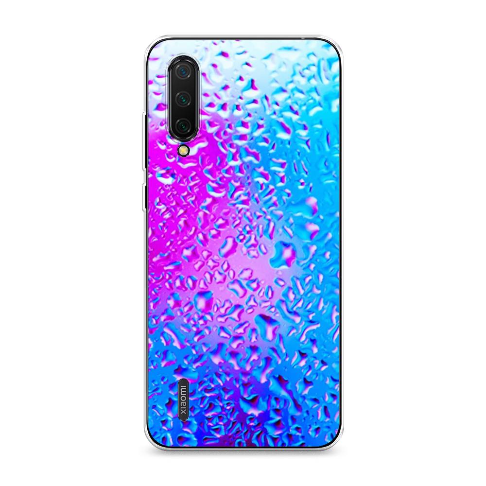 

Чехол на Xiaomi Mi A3 Lite"Капли на стекле", Голубой;розовый, 36250-3