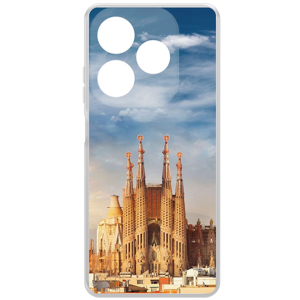 Чехол-накладка Krutoff Clear Case Испания, Саграда Фамилия для Infinix Smart 8