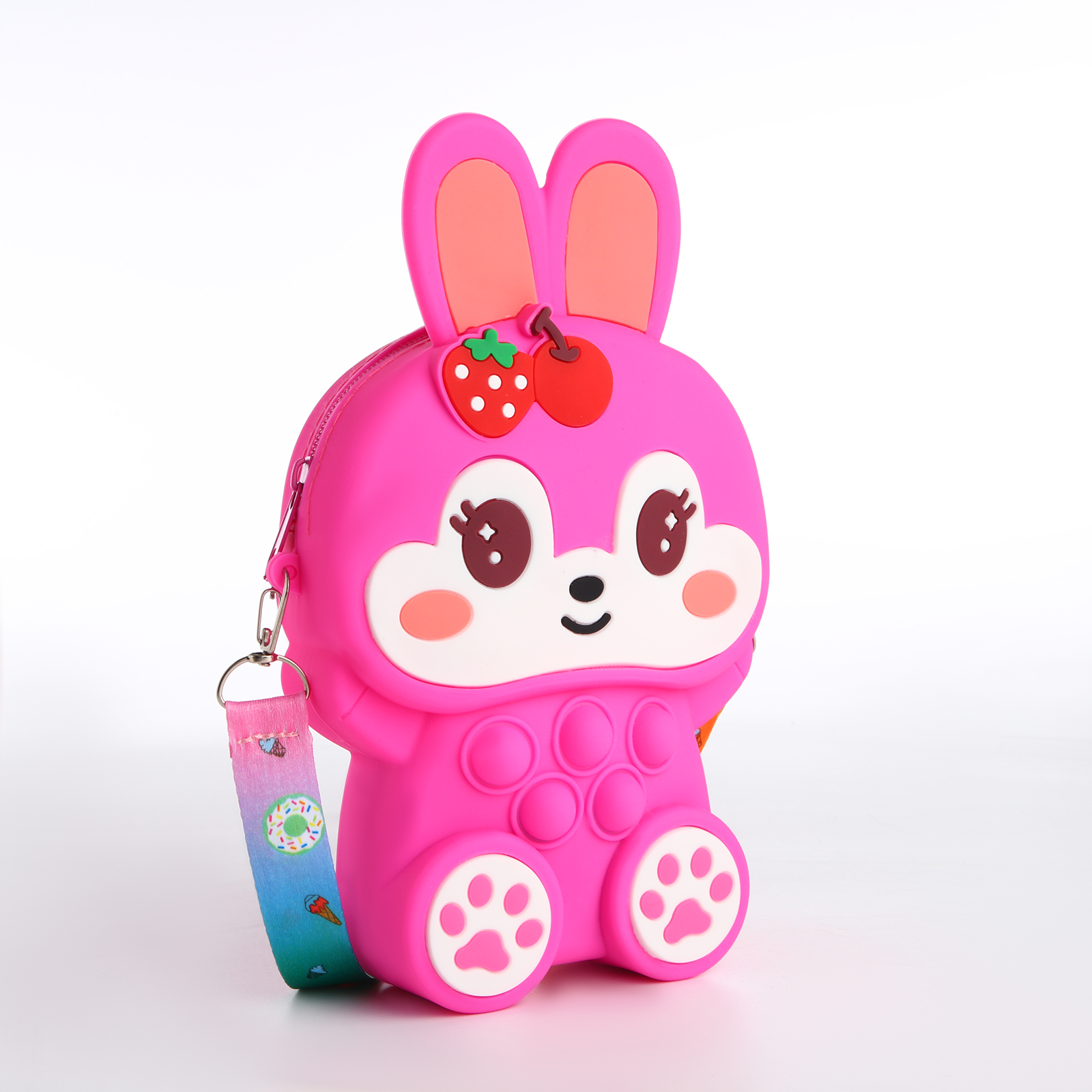 

Сумка детская для девочки на молнии pop it малиновый, Розовый, pop it