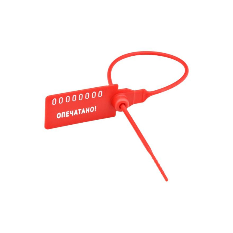 

Пломба пластиковая номерная,одноразовая Универсал 220 мм,красный,1000 шт/уп