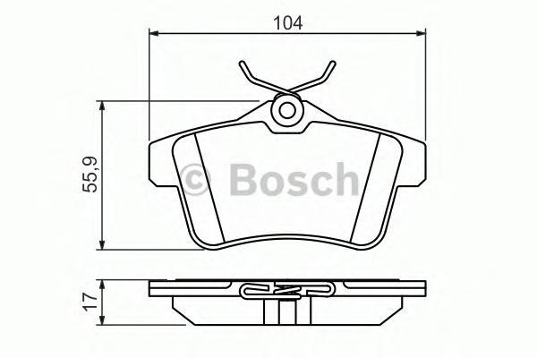 

Комплект тормозных колодок BOSCH 0986494437