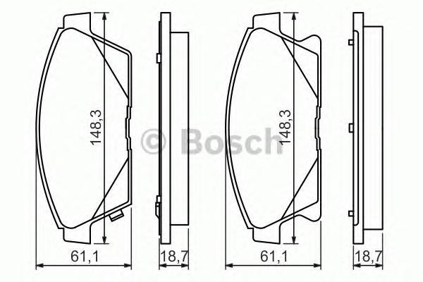 

Комплект тормозных колодок BOSCH 0986494434