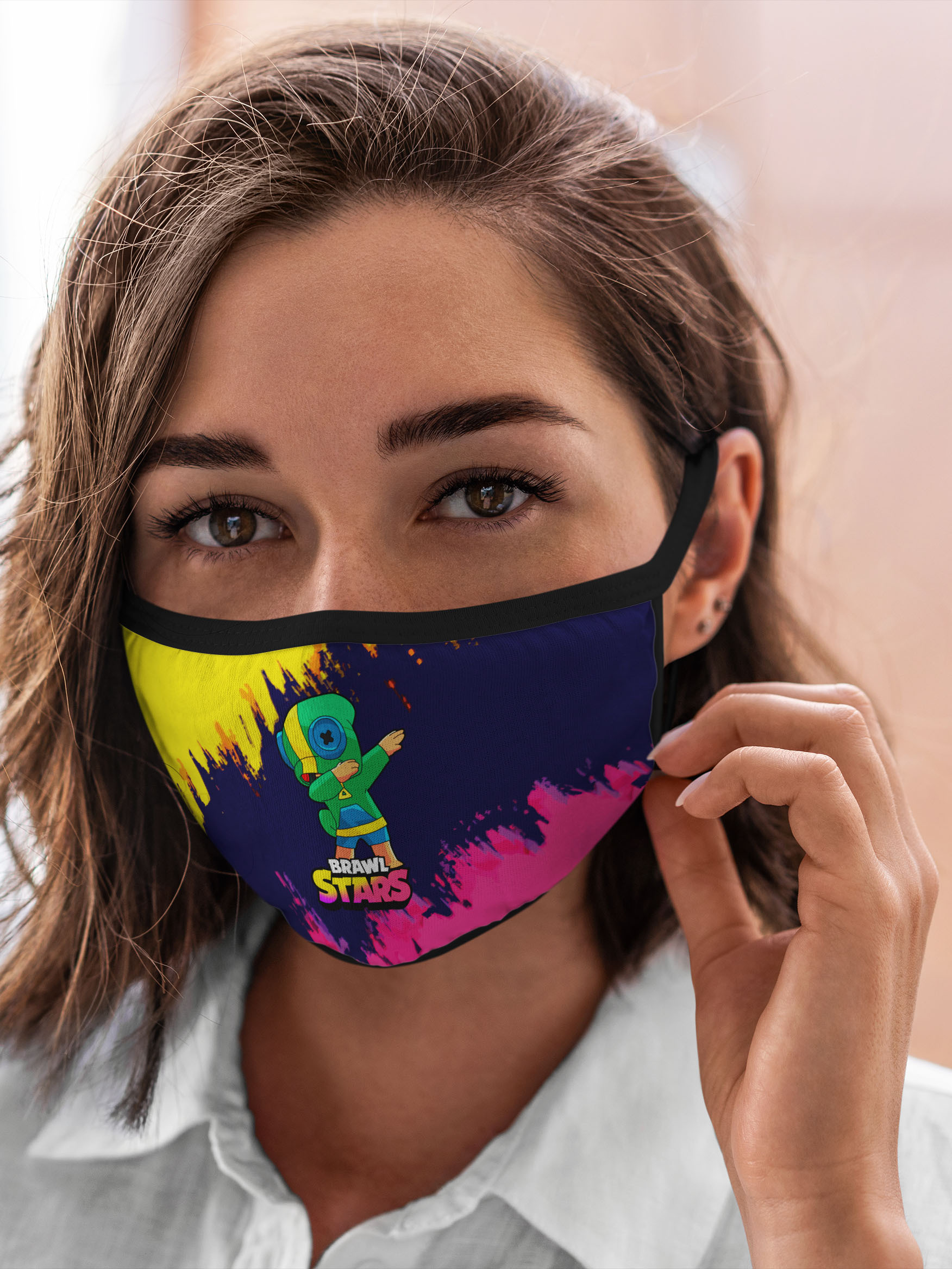 

Многоразовая маска унисекс Burnettie Brawl Stars Leon Dab, Разноцветный, Brawl Stars Leon Dab