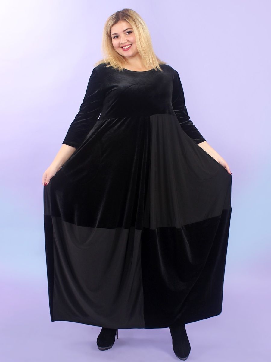 Платье женское Magesty 3358 черное 60-62 RU