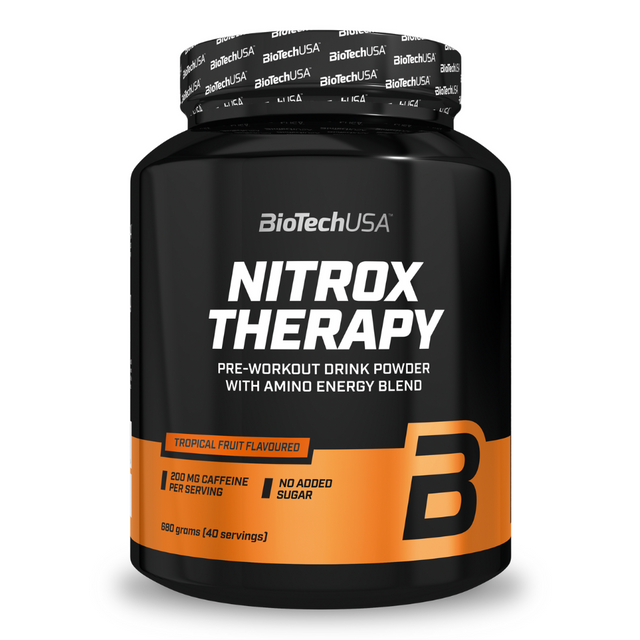 Предтренировочный комплекс BioTechUSA Nitrox Therapy 680 г, тропический фрукт