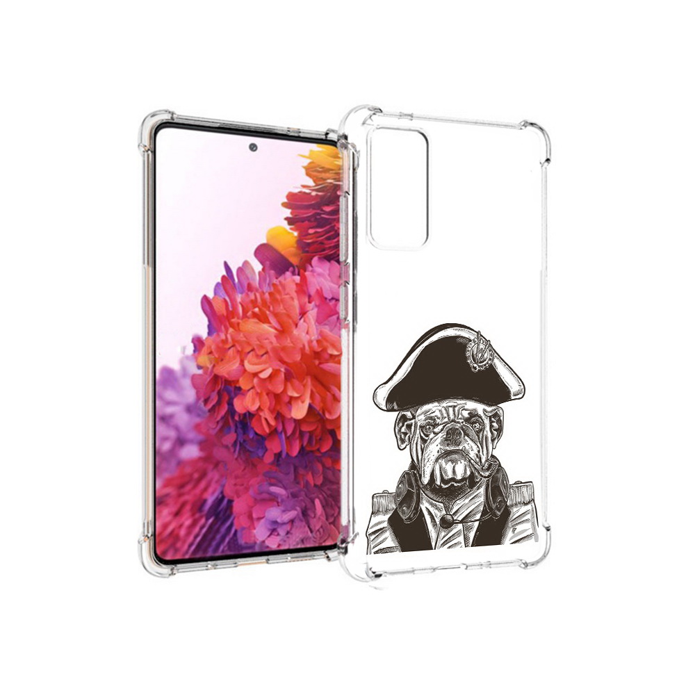 

Чехол MyPads Tocco для Samsung Galaxy S20 FE мопс генерал (PT153647.496.483), Прозрачный, Tocco