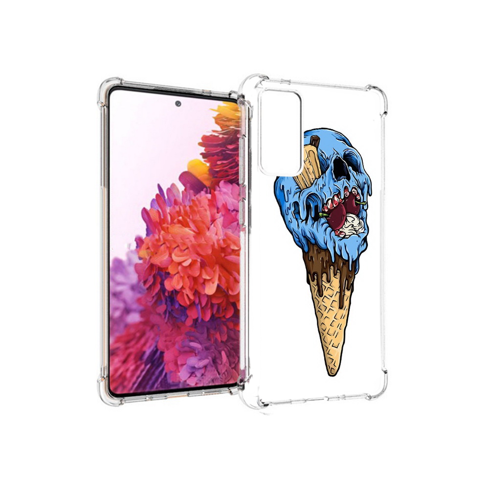 

Чехол MyPads Tocco для Samsung Galaxy S20 FE мороженное череп (PT153647.496.484), Прозрачный, Tocco